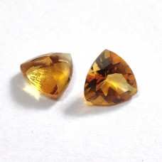 Citrine 10x10x10mm trillion facet 2.95 cts